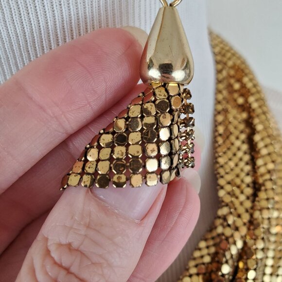 Whiting & Davis bandana-style necklace and earring set - Picture 15 of 16